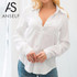 Anself Fashion Blusas 2017 Summer Women Blouse Ladies Elegant Sexy White Blouses Long Sleeve Shirt Female Office Shirt Plus Size