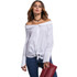 Anself Fashion Blusas 2017 Summer Sexy White Women Blouses Off Shoulder Vintage Shirts Long Sleeve Blouse Casual Tops Plus Size