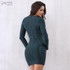 Adyce 2018 New Women Spring Bandage Dress Celebrity Evening Party Dresses Long Sleeve Front Zipper V Neck Dress Vestido De Festa