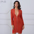Adyce 2018 New Women Spring Bandage Dress Celebrity Evening Party Dresses Long Sleeve Front Zipper V Neck Dress Vestido De Festa