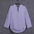 Blouses Women's Fashion Novelties European Style Solid Elegant V Neck Chiffon Blouses Long Sleeve Women's Shirt 2017 Summer Tops