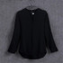 Blouses Women's Fashion Novelties European Style Solid Elegant V Neck Chiffon Blouses Long Sleeve Women's Shirt 2017 Summer Tops