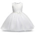 Pretty Toddler Girl Baby Wedding Dress Newborn Infant Christening Gown For 1 2 Year Baby Girl Birthday Outfits Kids Party Wear