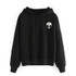 Autumn 2017 Black Women Hoodies Harajuku Alien Print Casual Sweatshirt Long Sleeve Pullover Black Hoodie Tumblr Felpe Donna