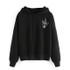 Autumn 2017 Black Women Hoodies Harajuku Alien Print Casual Sweatshirt Long Sleeve Pullover Black Hoodie Tumblr Felpe Donna