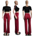 High Waist Trousers For Women Wide Leg Pants Side Split Button Pants 2017 Autumn Casual Black Vintage Pants Sexy Flare Trousers