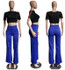 High Waist Trousers For Women Wide Leg Pants Side Split Button Pants 2017 Autumn Casual Black Vintage Pants Sexy Flare Trousers