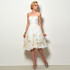 Dressv ivory flowers lace cocktail dress strapless knee length a line sleeveless short homecoming dress cocktail party dress