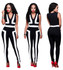 2017 Summer Jumpsuit Overalls Sleeveless Patchwork Rompers Women Jumpsuits Bodycon Elegant Bodysuit combinaison femme MC5202