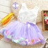 2017 Summer Girls Lace Flower Girl Dresses Bow Tutu Baby Toddler Princess Dress Party Wedding Costumes Newborn Infant Girl Dress
