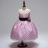 Retail Elegant Classic Dot Girls Wedding Dress With Lace Belt Appliques Heart Neck Cute Girls Party Celebrity Dress L1101