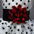 Retail Elegant Classic Dot Girls Wedding Dress With Lace Belt Appliques Heart Neck Cute Girls Party Celebrity Dress L1101