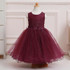 Retail Christmas Girl Party Dresses With Belt Flower Princess Kids Children Dress 6 colors Girl Wedding Dress LL313