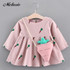 Melario Baby Dresses 2017 New Spring Autumn Baby Girls Clothes Carrot Printing Girls Party Dress Princess Dress Newborn Dress