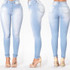 2018 Slim Jeans for Women Skinny High Waist Jeans Woman Blue Denim Pencil Pants Stretch Waist Women Jeans Pants Calca Feminina