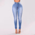 2018 Slim Jeans for Women Skinny High Waist Jeans Woman Blue Denim Pencil Pants Stretch Waist Women Jeans Pants Calca Feminina