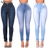 2018 Slim Jeans for Women Skinny High Waist Jeans Woman Blue Denim Pencil Pants Stretch Waist Women Jeans Pants Calca Feminina