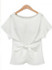 2017 fashion women kimono Bowknot blouses O-neck short sleeve shirts chiffon casual vintage tops plus size 4XL blusas blouse new
