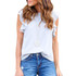 2017 Fashion Women Blouse Ruffles Short Sleeve Shirt Women Tops Femme blouses Casual O-Neck blusas White Ladies Top camisa mujer