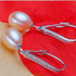 FENASY Pearl earring,  Pearl with 925 Sterling Silver earrings,wedding Birthday gift Jewelry Women fashion long earrings