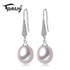 FENASY natural Pearl earrings, Pearl with 925 Sterling Silver trendy earrings,Birthday gift Jewelry for Women fashion earrings