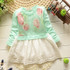 2017 New Spring children clothes mini dress for girl print Lace flower Kids dresses girls princess baby dress