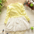2017 New Spring children clothes mini dress for girl print Lace flower Kids dresses girls princess baby dress