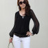 Long Sleeve Chiffon Blouse 2017 New Fashion Women Black O-Neck Loose Blouses Shirts Casual Women's Clothing Top Blusas Femininas