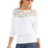Casual Blouse O-Neck Sexy Lace Splice Solid Women Blouses Long Sleeve Blusas Fold Shirt Women Tops Female Shirts Blusa