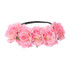AWAYTR Summer Wedding Flower Headband Head Band Floral Head Wreath Women Wedding Bridesmaid Bridal Headpiece Girls Flower Crown