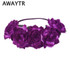 AWAYTR Summer Wedding Flower Headband Head Band Floral Head Wreath Women Wedding Bridesmaid Bridal Headpiece Girls Flower Crown