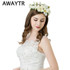 AWAYTR Bridesmaid Flower Crown Wedding Artificial Flower Head Wreath for Women Hair accessories Flower headband Headpiece