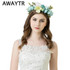 AWAYTR Bridesmaid Flower Crown Wedding Artificial Flower Head Wreath for Women Hair accessories Flower headband Headpiece
