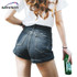 Bothwinner High Waist Denim Shorts for Women 2017 Brand Style Shorts Jeans Women Denim Shorts Feminino Slim Hip Plus Size