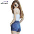 Bothwinner High Waist Denim Shorts for Women 2017 Brand Style Shorts Jeans Women Denim Shorts Feminino Slim Hip Plus Size