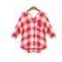 camisas femininas blusas 2016 Casual Loose summer tops female red Plaid blouse shirt women blouses woman clothes plus size S~5XL