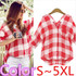 camisas femininas blusas 2016 Casual Loose summer tops female red Plaid blouse shirt women blouses woman clothes plus size S~5XL