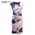 2017 Kaige Nina dress Women bodycon dress plus size women clothing chic elegant sexy fashion o-neck print dresses 9026