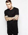 2017 Brand New Clothing Mens Black Long t shirt Men Tops Hip hop tee T-shirt Men Hiphop Short Sleeve Longline casual Tee shirts