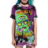 SOSHIRL Harajuku Punk Summer T Shirt Cool Hip Hop Women's T Shirt Loose Galaxy Letter Skull/Cute Alien Print Top Tee Dropship