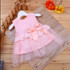 2016 Princess Baby Dress Lace Flower Sleeveless Baby Girl Dress Party Wedding Baby Costume Newborn Baby Girls Clothing New Year