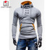 2017 Hoodies Brand Men Sudaderas Chest Double Breasted Sweatshirt Male Hoody Hip Hop Autumn Winter Hoodie Mens Pullover Moletom