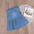2017 New Summer Toddler Infant Newborn Kids Baby Girls Summer Floral Denim Princess Party Pageant Dresses 0-24M