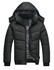 2016 Winter Coat Men quilted black puffer jacket warm fashion male overcoat parka outwear cotton padded hooded coat