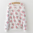 2016 New winter Hoody women Casual hoodies Ice cream fish print tracksuit long sleeve o neck letters sweatshirt for women Top