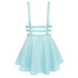 Retro Hollow Women Ladies Casual Skater Strap High Waist  Skirt  Suspender Mini Kawaii Pleated Skirts