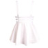 Retro Hollow Women Ladies Casual Skater Strap High Waist  Skirt  Suspender Mini Kawaii Pleated Skirts