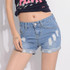 2016 Summer Style Hole Punk Rock Fashion High Waisted Denim Shorts Vintage Ripped Short Jeans Sexy Womens Short pantalon femme