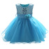 Flower Baby Girl Baptism Dress For Wedding Toddler Fancy Clothes Blue Dress Baby 1 Year Birthday Dress For Girls Infant Clothing