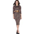 Floral Vintage Autumn Dress Women 2017 New Fashion Elegant Bow Belt Bodycon Sheath Dresses Women European Women Vestido Clothing
